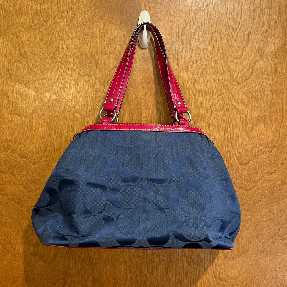 COACH Navy and Pink Purse with Charms - Picture 9 of 9